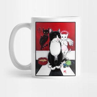 Good or Bad Cat - Black Outlined Version Mug